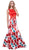 Nox Anabel - 8313 Two-Piece Sleeveless Floral Trumpet Evening Dress