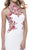 Floral Embroidered Halter Jersey Evening Dress