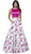 Bateau Neck Two-Piece Floral A-line Evening Gown