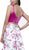 Bateau Neck Two-Piece Floral A-line Evening Gown
