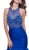 Sleeveless Halter Neck Beaded Long Mermaid Dress