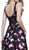 Two-Piece Bateau Butterfly Printed Evening Gown