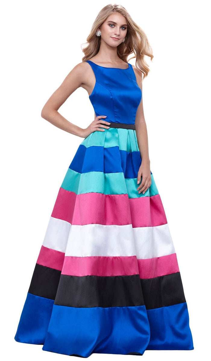 Long Sleeveless Mikado Evening Dress