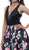 Sleeveless Deep V-Neck Floral Evening Dress