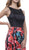 Sleeveless Floral Print Trumpet Evening Dress