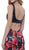 Sleeveless Floral Print Trumpet Evening Dress