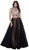 Nox Anabel - 8367 Two-Piece Cap Sleeve Sheer Jewel Evening Dress