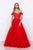 Nox Anabel - Lace Off-Shoulder Ballgown 8372  in Red and Neutral