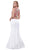 Sleeveless Embellished High Neck Two-Piece Long Mermaid Dress