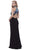 Nox Anabel - 8375 Sleeveless Laced Halter Jersey Evening Dress