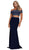 Two Piece Beaded Off-Shoulder Evening Dress