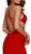 Nox Anabel - E037 Deep V-Neck Racerback Sheath Evening Gown