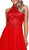 Embroidered Halter Chiffon A-line Dress