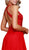 Embroidered Halter Chiffon A-line Dress