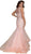 Embroidered Ruffled Mermaid Gown