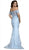 Off Shoulder Lace Two-Piece Sheath Gown