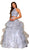 Lace Bodice Illusion High Neck Ballgown