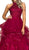 Lattice Beaded High Halter Tulle Ballgown