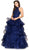 Lattice Beaded High Halter Tulle Ballgown