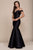 Nox Anabel Plunge Detailed Off Shoulder Mikado Trumpet Gown C004 - 1 pc Black In Size 2XL Available