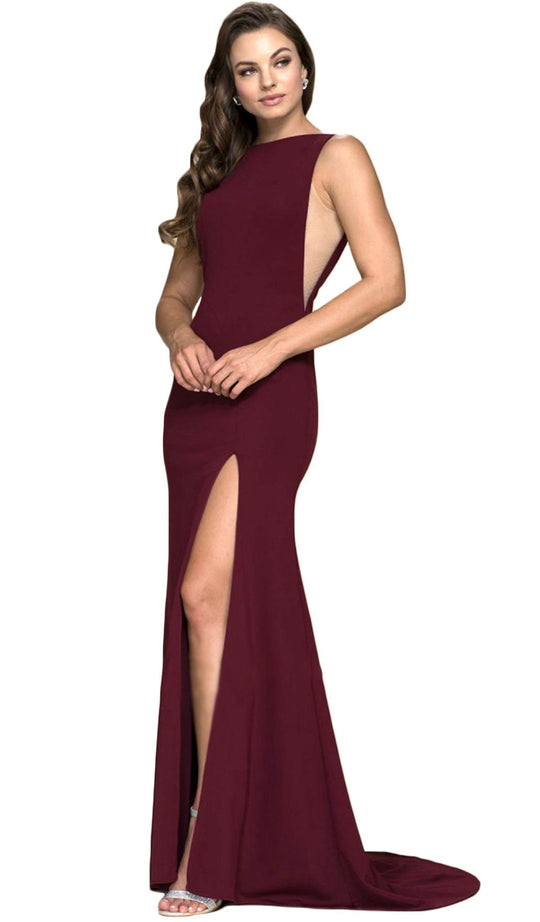 Nox Anabel - C024 Alluring Bateau Neck Sheath Dress
