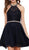 Illusion High Halter Lace Cocktail Dress