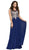 Nox Anabel - Y100 Gilded Illusion Scoop Chiffon A-line Dress