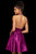 Sherri Hill - 53079 Beaded High Halter Empire Short Dress In Purple and Pink