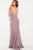 59887 Fitted Halter Evening Dress