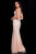 58026 Crystal Embellished Deep V-neck Sheath Dress
