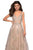 La Femme Gigi - 27647 Lace Applique Tulle A-line Dress In Neutral