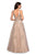 La Femme Gigi - 27647 Lace Applique Tulle A-line Dress In Neutral