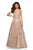 La Femme Gigi - 27647 Lace Applique Tulle A-line Dress In Neutral