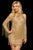 Sherri Hill - 53034 Beaded Fringe Short Dress In Gold