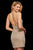 Sherri Hill - 52992 Beaded Halter Short Cocktail Dress In Nude and Silver