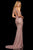 Sherri Hill - 52949 Beaded High Halter Sheath Dress In Pink and Gold