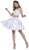 Two-Piece Bateau Floral A-Line Cocktail Dress