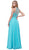 Sleeveless High Neck Beaded Bodice A-line Dress
