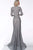 Jovani - 63801 Illusion Jewel Sheath Evening Dress In Silver and Neutral