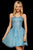 Sherri Hill - 53099 Beaded Lace Short Tulle A-line Dress In Blue