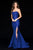 Sherri Hill - 51671 Strapless Taffeta Long Mermaid Dress With Train In Blue