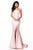 Sherri Hill - 51671 Strapless Taffeta Long Mermaid Dress With Train In Pink