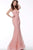 Jovani - 61005 Strapless Embellished Long Trumpet Dress In Pink