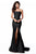 Sherri Hill - 51671 Strapless Taffeta Long Mermaid Dress With Train In Black