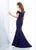 Social Occasions by Mon Cheri - 118879 Off-Shoulder Mermaid Gown In Blue
