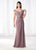 Mon Cheri - Cameron Blake - Off Shoulder Pleated Chiffon Formal Gown 218626 In Brown