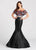 Ellie Wilde - EW118025 Festive Embroidered Off Shoulder Two-Piece Gown In Black and Multi-Color