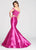 Ellie Wilde - EW118037 Two-Piece Jeweled Lace Top Trumpet Gown In Pink