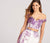 Ellie Wilde - EW118112 Two-Piece Off Shoulder Floral Lace A-Line Gown In White and Purple