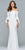 s8002 Long off-the-shoulder crepe dress
